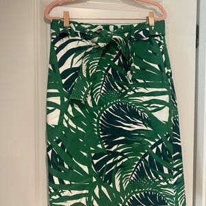 1901 Green Leaf Print Women's Swim Sarong